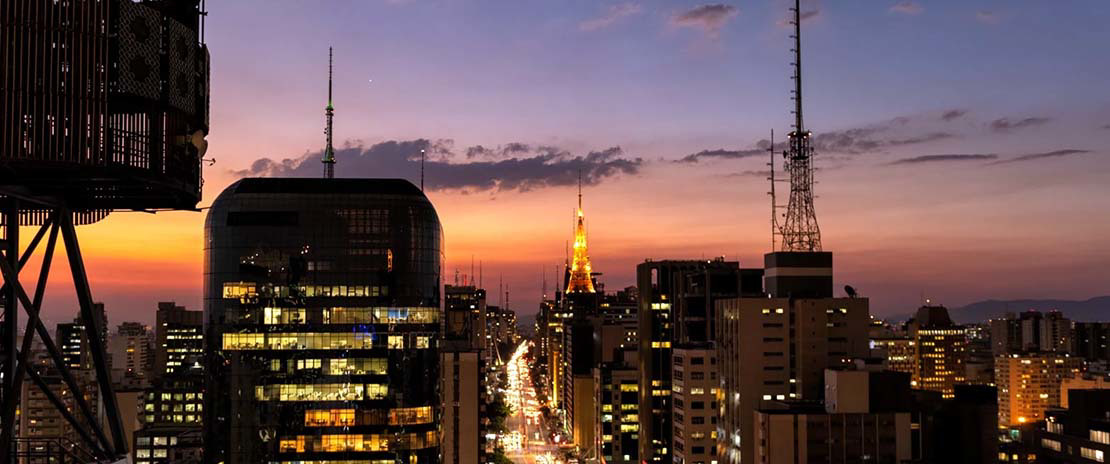 Imagem aérea da cidade de São Paulo.