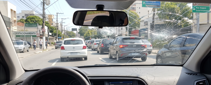 Para-brisa trincado dá multa? É permitido rodar? Entenda!
