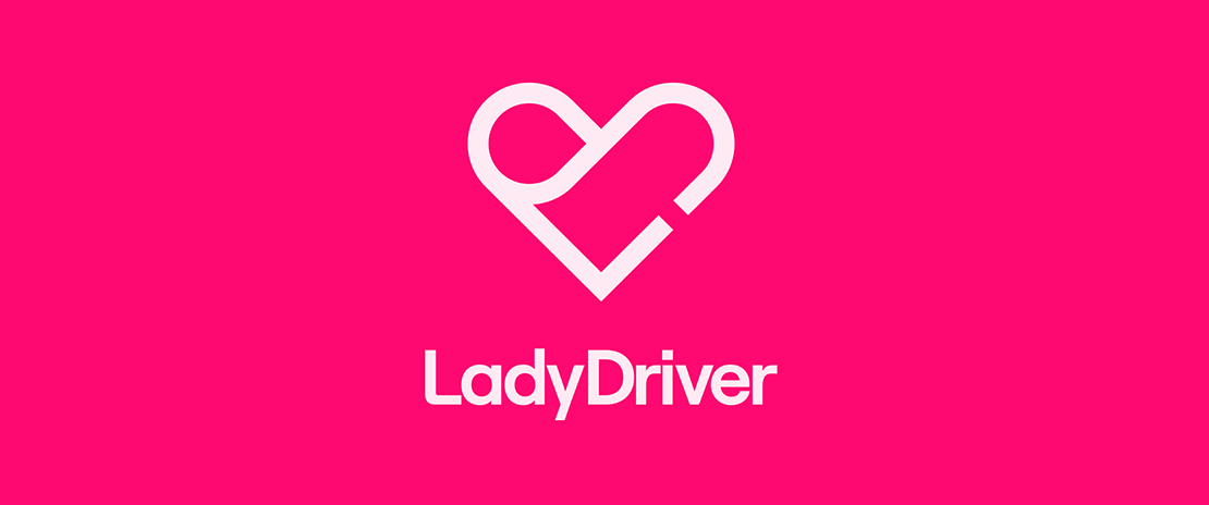 Símbolo da empresa de aplicativos de transporte Lady Driver.